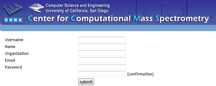 GNPS registration form